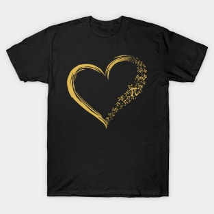 Pi Heart Mathematic Symbol Costume Gift T-Shirt